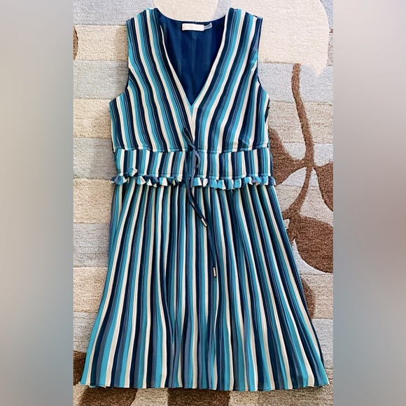 Ramy Brook Mackenzie Mackenzie Printed Mini Dress in Navy/Teal Combo - Picture 2 of 9